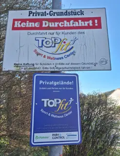 Parkverbot TOP-fit-Gelände | © DAV Kaufbeuren-Gablonz e. V.