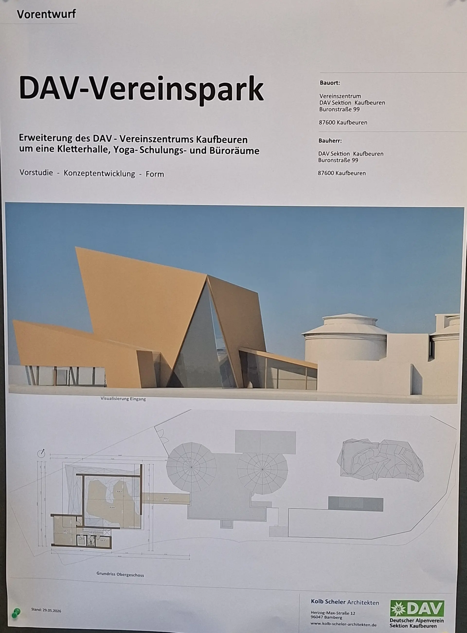 Bau einer Kletterhalle | © DAV/Helga Obermüller