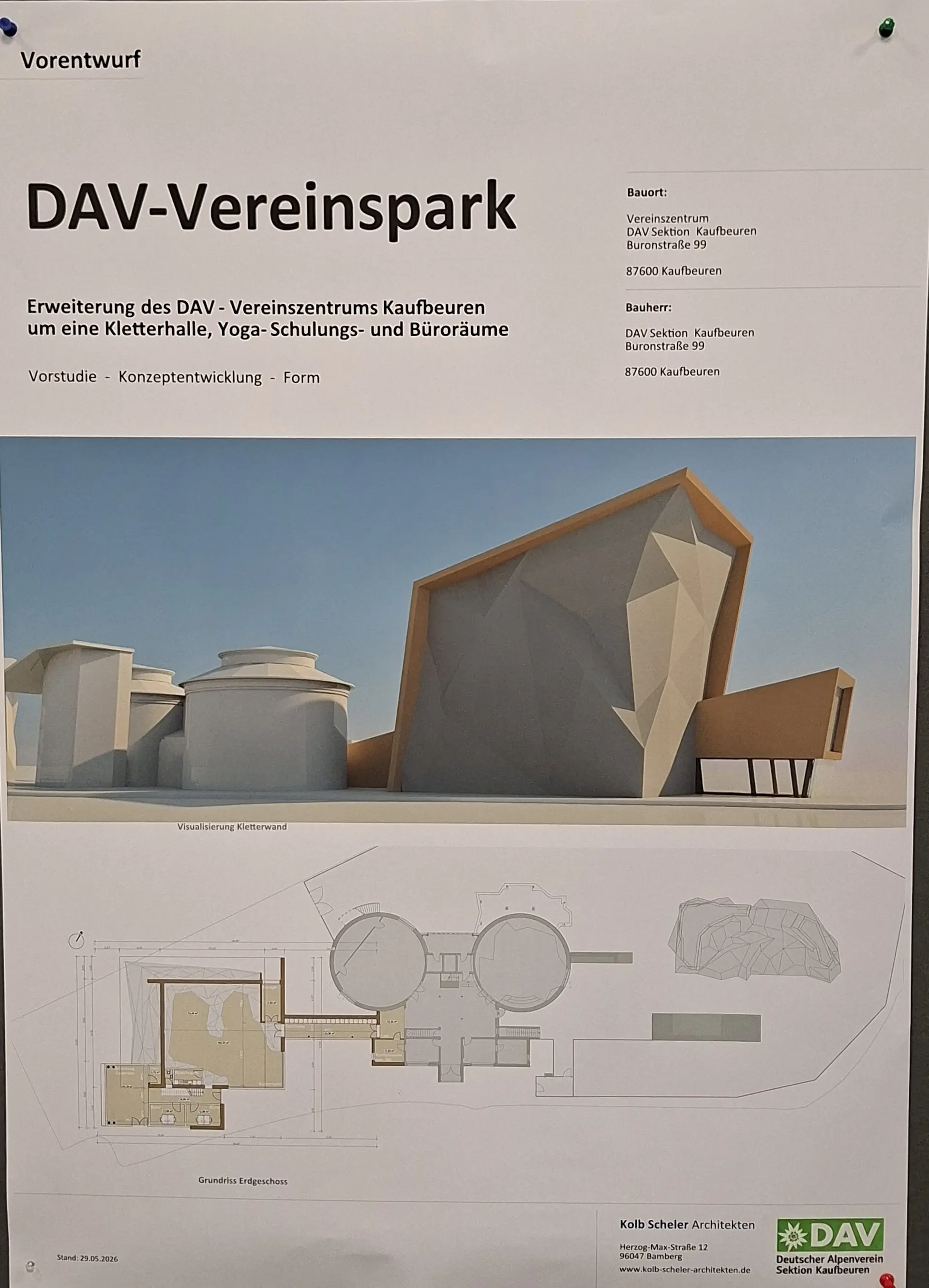 Bau einer Kletterhalle | © DAV/Helga Obermüller