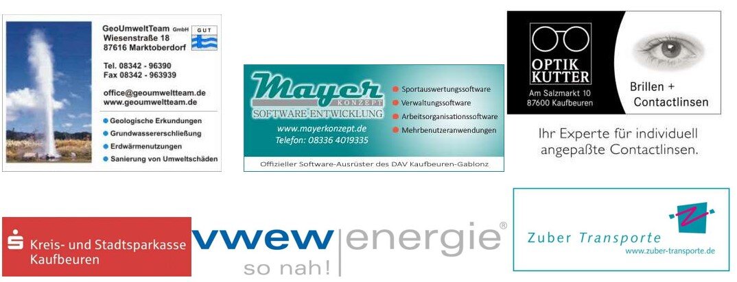 Sponsoren | © DAV Kaufbeuren-Gablonz Sponsoren | © DAV Kaufbeuren-Gablonz