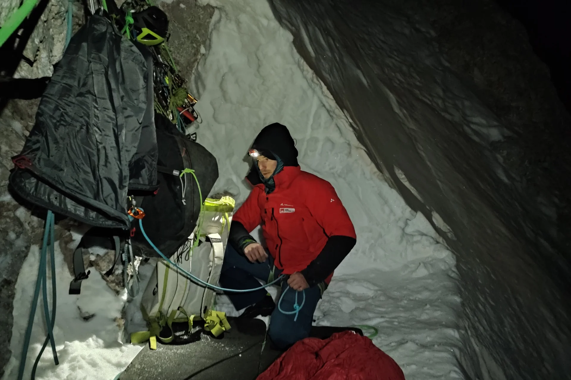 Der Biwakplatz unterhalb des Plattenpfeilers | © Michaela Schuster