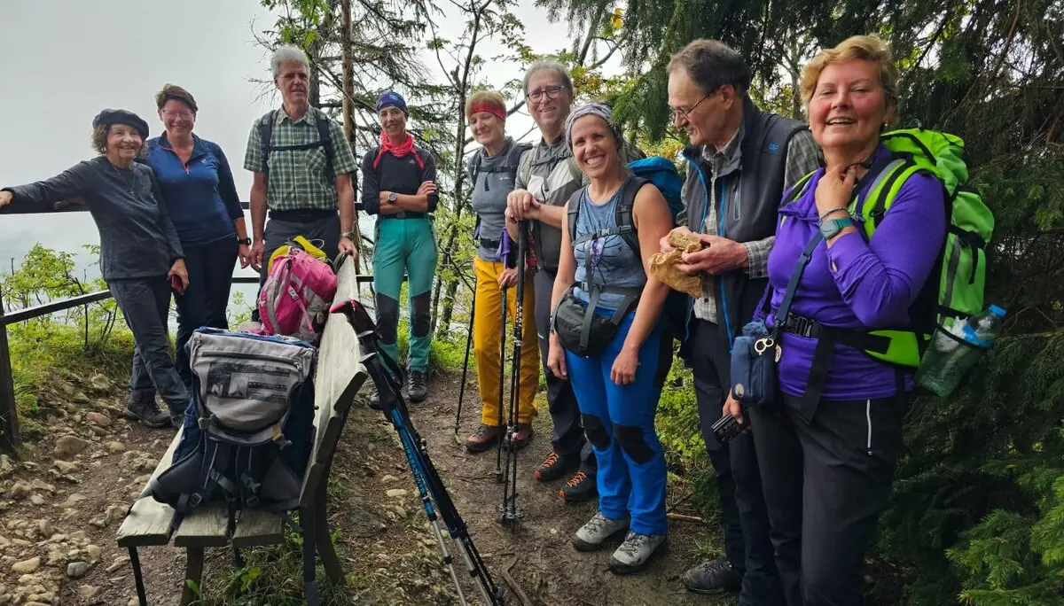 Pause an der "Kanzel" im Aufstieg | © Daniela Nördinger