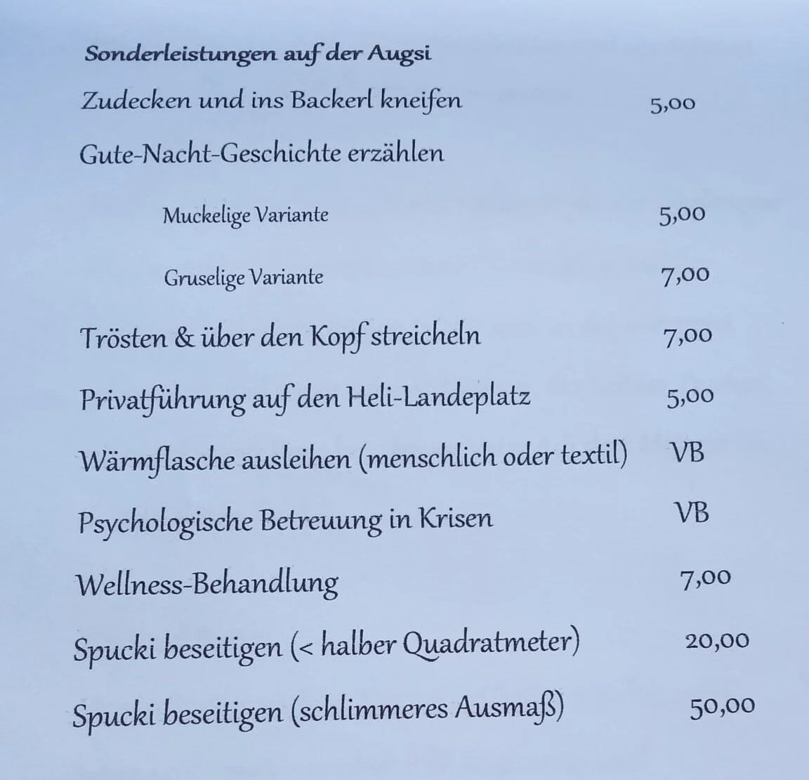 Sonderleistungen Augsburger Hütte | © Birgit Baumer-Waltersdorf