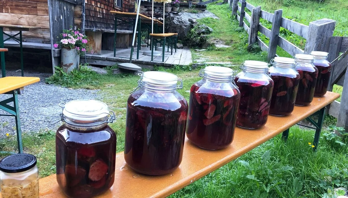 Zirbenschnaps wird angesetzt | © Susanne Sagner