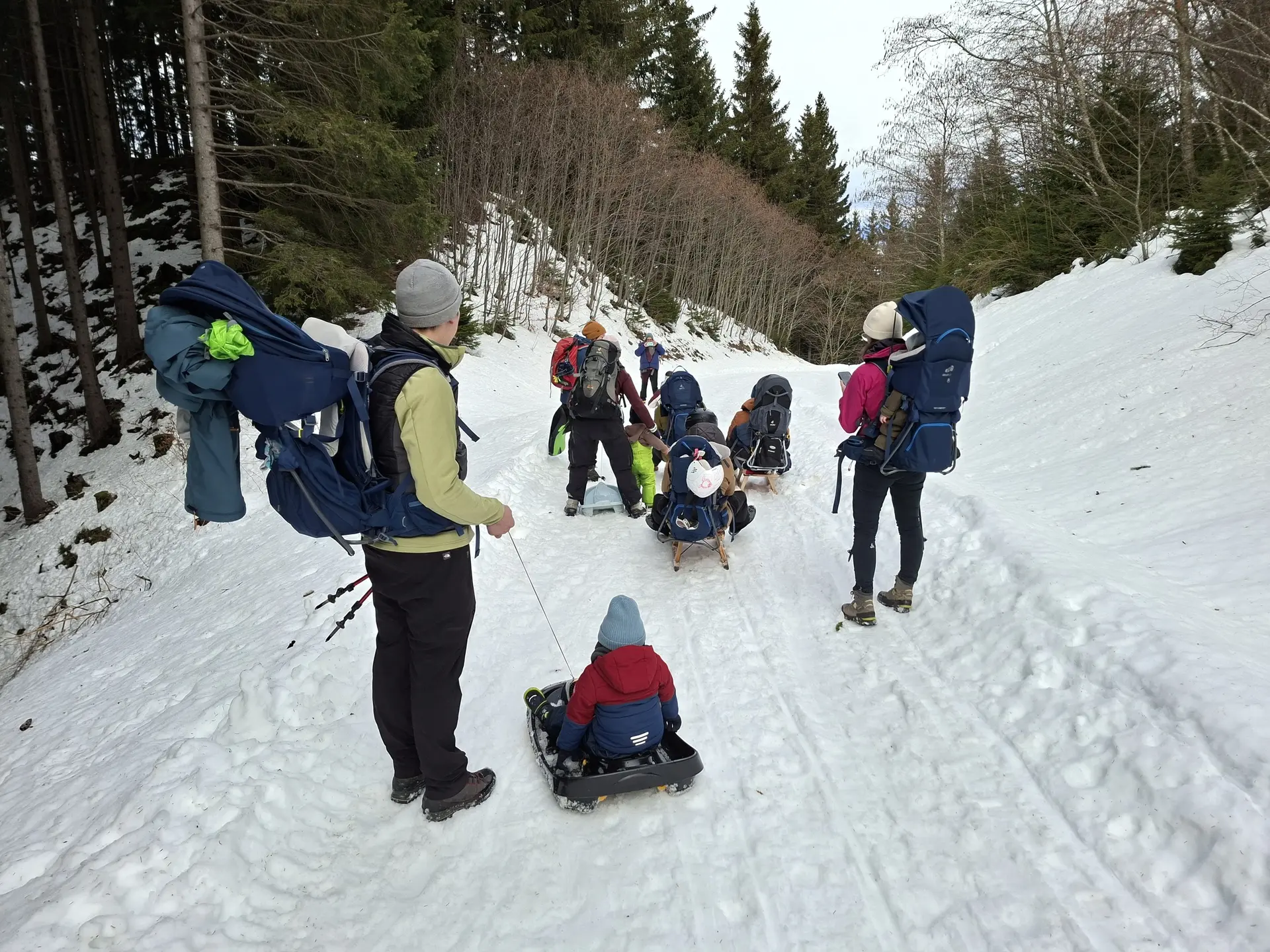 Die Steilwandstöpsel beim Rodeln an der Hündleskopfhütte | © DAV/Sophie Scupin