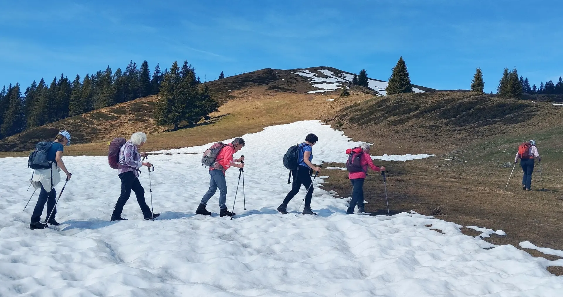 Über Krokuswiesen und letzte Schneereste | © Alena Srovnalova