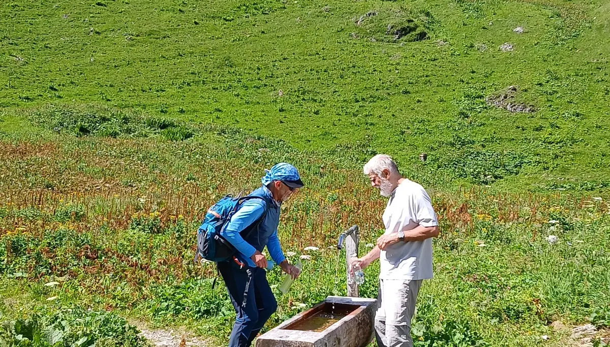 Bergtour im Wildental/Kleinwalsertal - frisches Wasser tanken | © DAV/Siegfried Stanzel