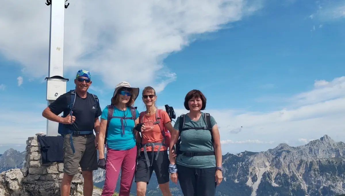 Wanderung auf den Litnisschrofen - am Gipfel angekommen | © Alena Srovnalova