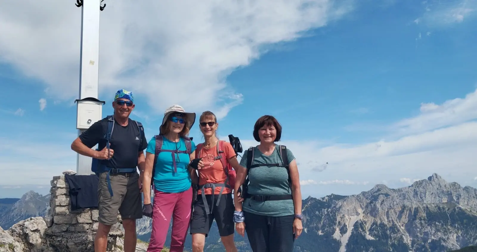 Wanderung auf den Litnisschrofen - am Gipfel angekommen | © Alena Srovnalova