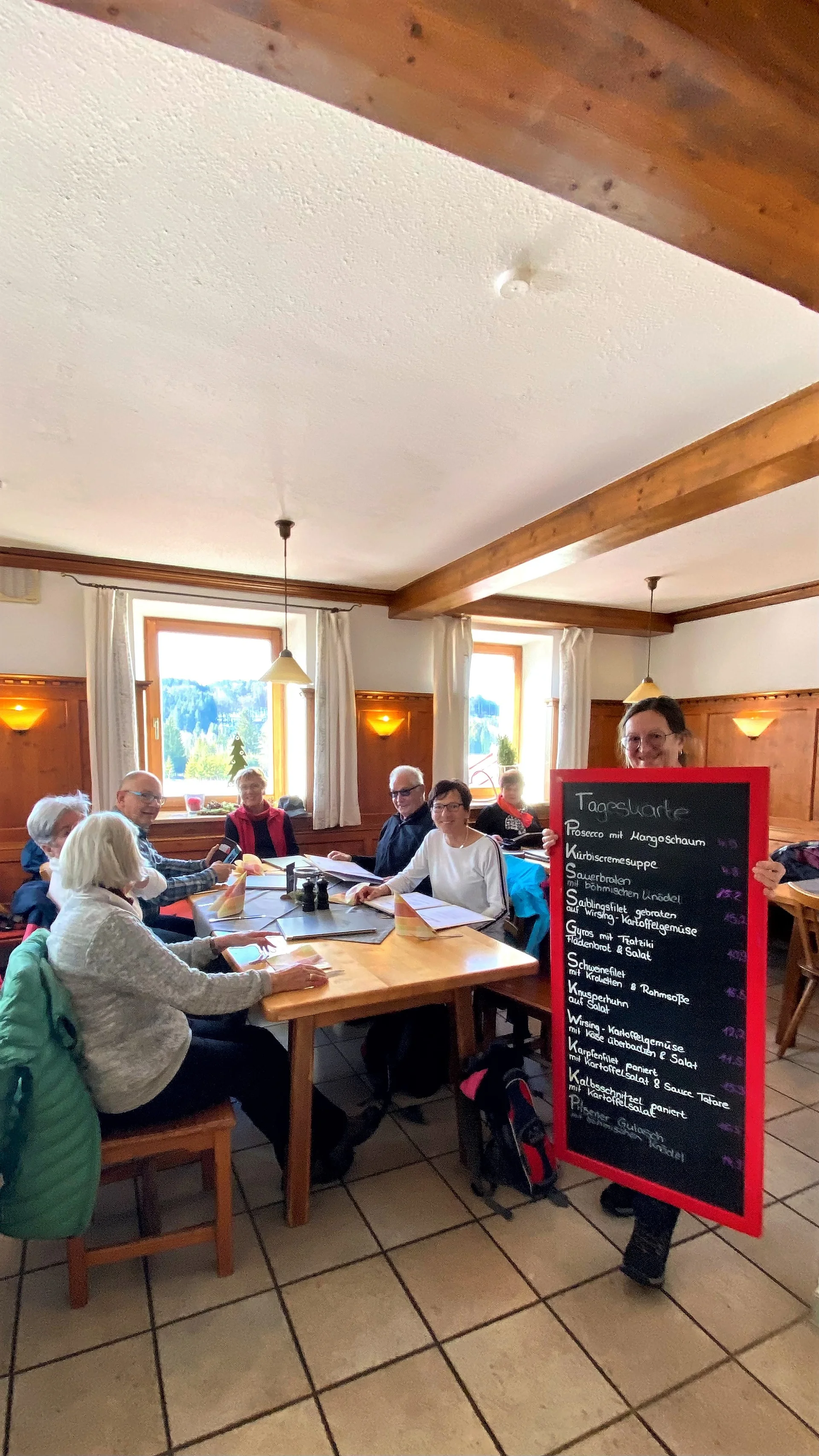 Die Speisekarte beim "Hack" | © DAV/Ursula Klimm