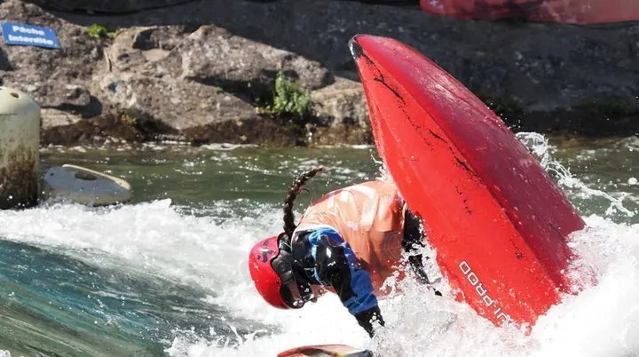 Sonja Hacker - Kanu Freestyle Weltcup in Millau  | © Remy Quercy