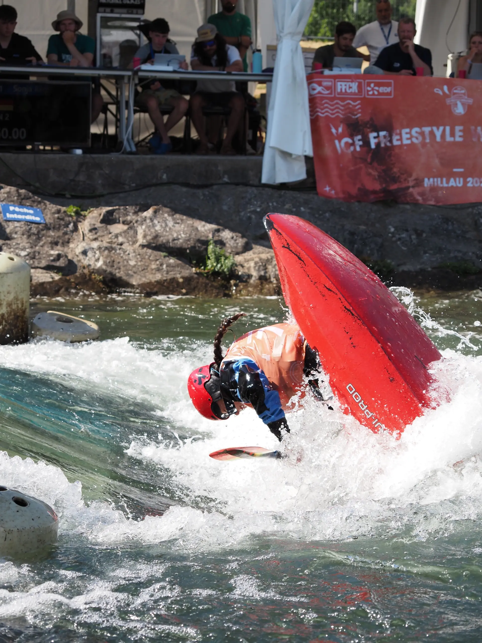 Sonja Hacker - Kanu Freestyle Weltcup in Millau  | © Remy Quercy