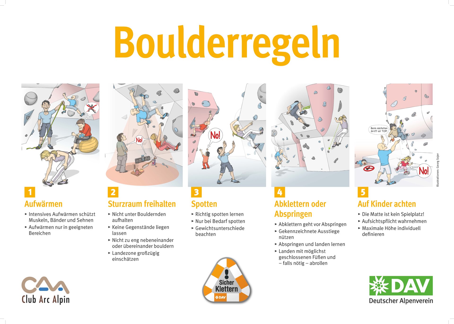 Boulderregeln | © DAV Boulderregeln zum sicher bouldern | © DAV